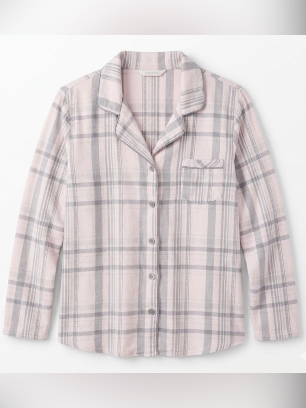Croft & Barrow Intimates Flannel Plaid PJ Button Down Shirt